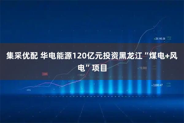 集采优配 华电能源120亿元投资黑龙江“煤电+风电”项目