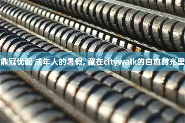 鼎冠优配 成年人的暑假, 藏在citywalk的自愈时光里